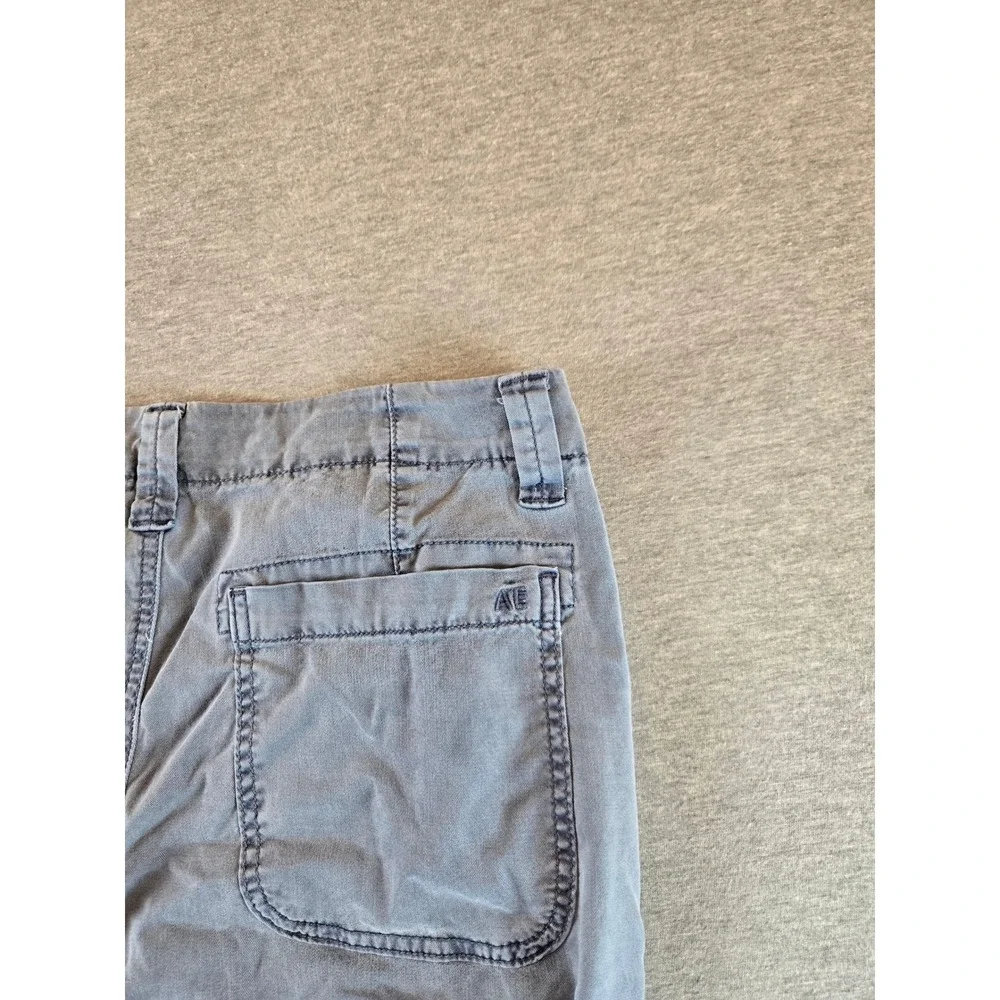 American Eagle Cargo Pants‎ Women 12 Blue Super High Rise Baggy Wide Leg Utility